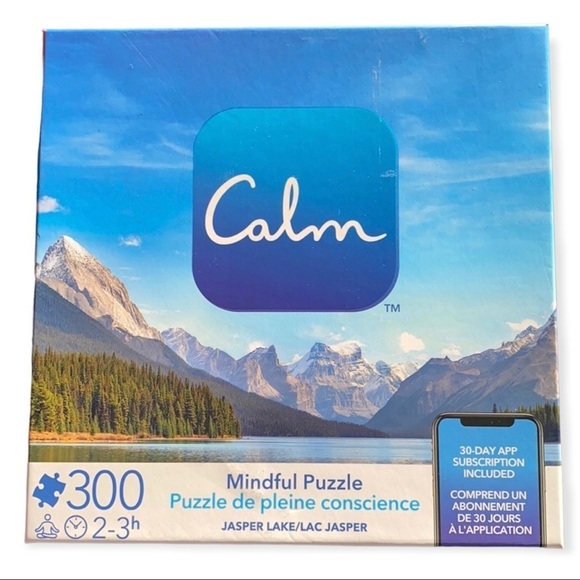 Daily Calm Mindful Puzzle 300 Pieces Jasper Lake 24" x 18" - Picture 1 of 11